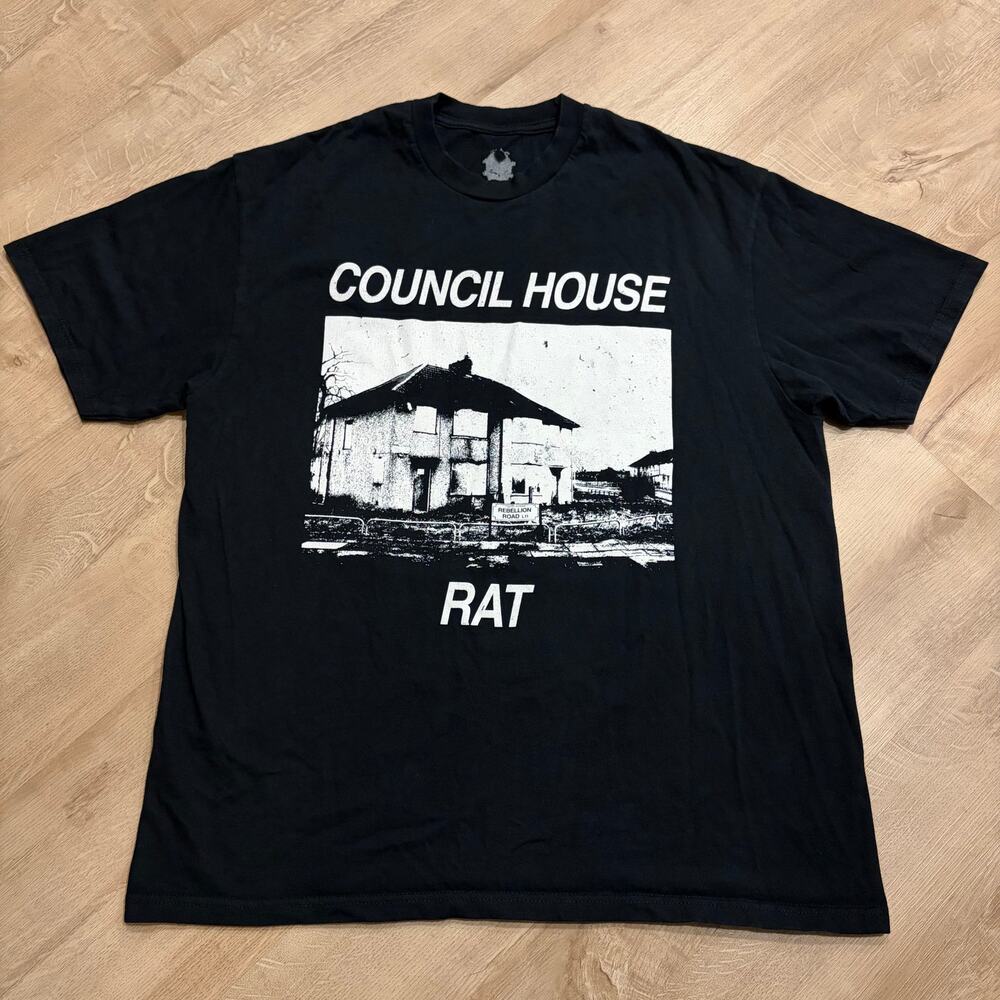 2026 EsDeeKid Rebel Tour T-Shirt Council House Rat Graphic Tee Men's XL Black